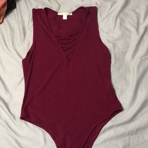 Maroon onesie tank